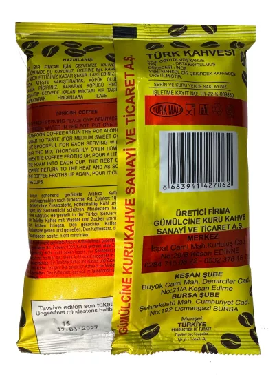 Şerafettin Gümülcine kahvesi 100gr